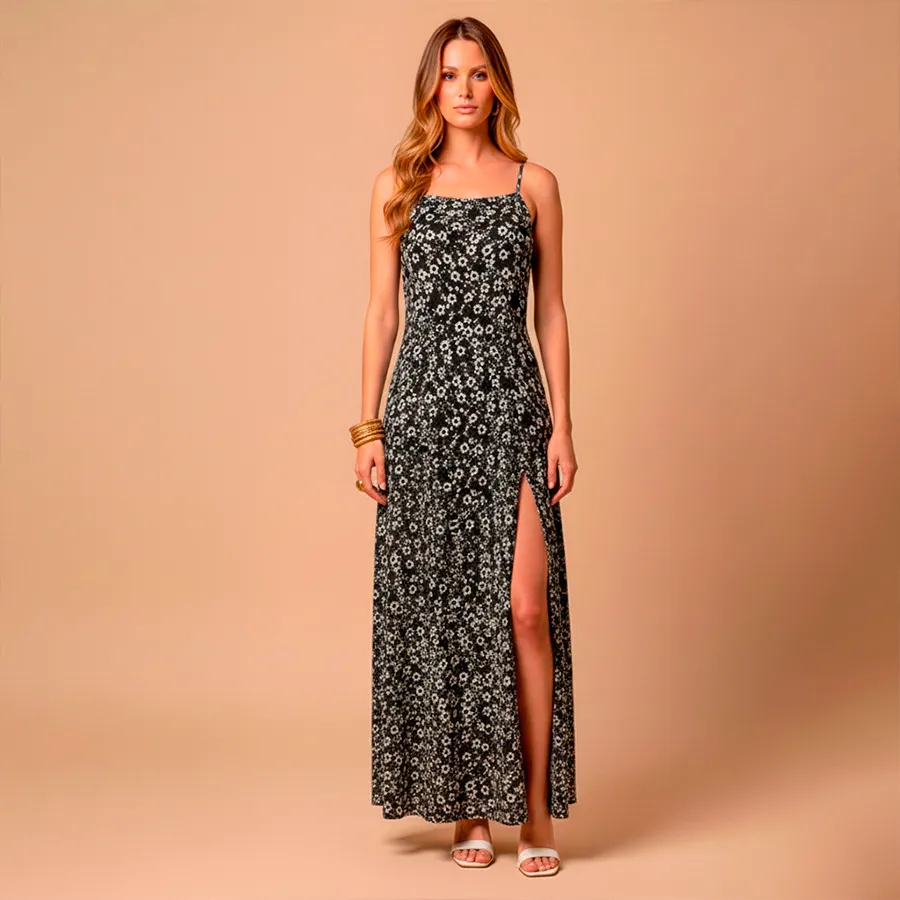 MD149 VESTIDO CON AVERTURA EN LA PIERNA 7453